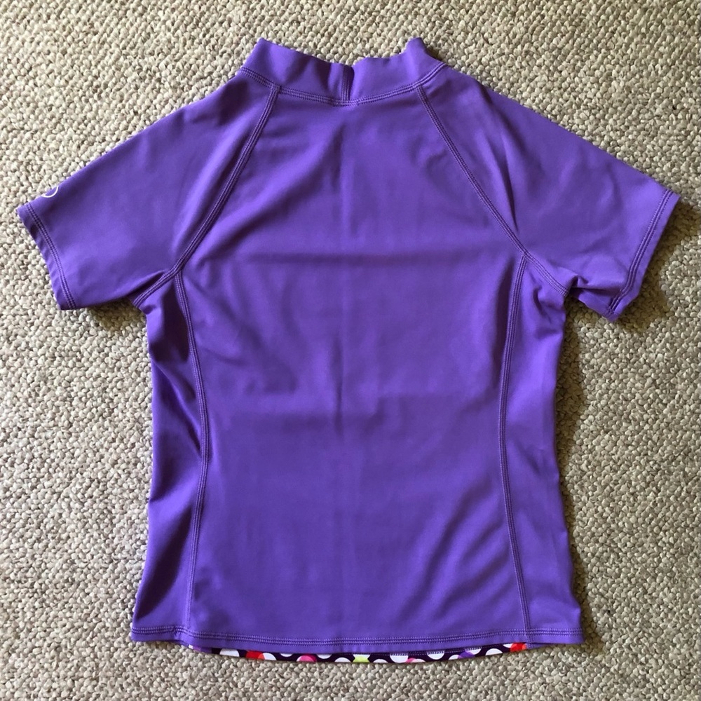 Lands' End Girl's Short Sleeve Rashguard - Picture 2 of 5